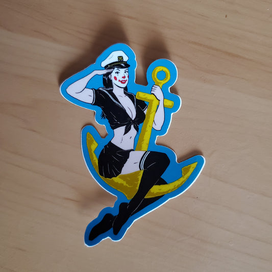 Sailor Clown Girl Bekaloo Pin-Up sticker