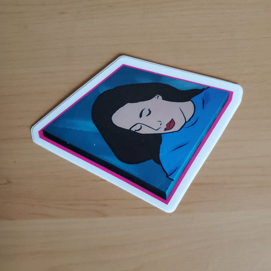 FREE Pop Art Painting Girl Stickers