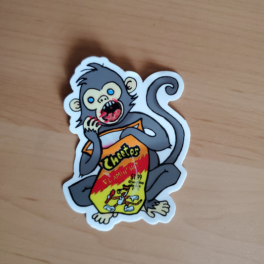 Hot Cheetos Monkey Stickers