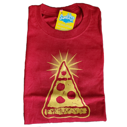 Annuit Pizzatis // Illuminati Pizza // Cherry n Gold T-Shirts
